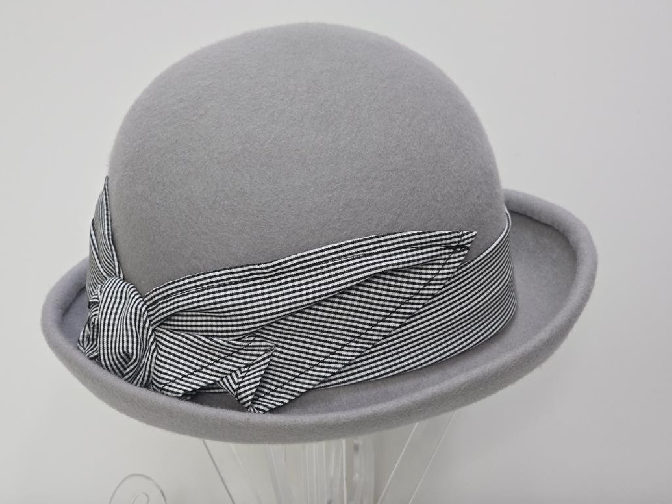 Melody szary melonik kapelusz filcowy 54-56 cm