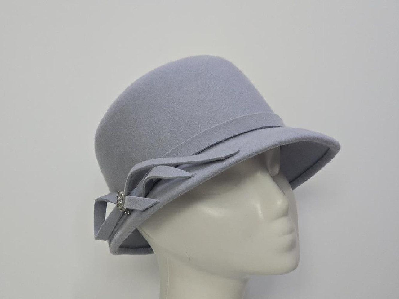 Stella jasny błękit kapelusz filcowy  54-56 cm