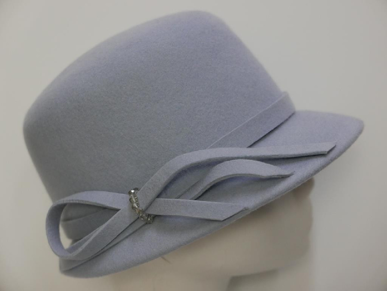 Stella jasny błękit kapelusz filcowy  54-56 cm