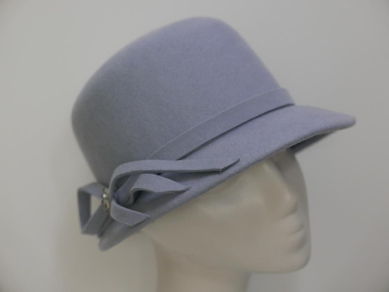 Stella jasny błękit kapelusz filcowy  54-56 cm