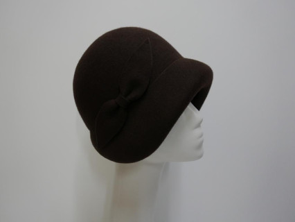 Gina brązowa kapeluszo czapka Vintage 53-56 cm