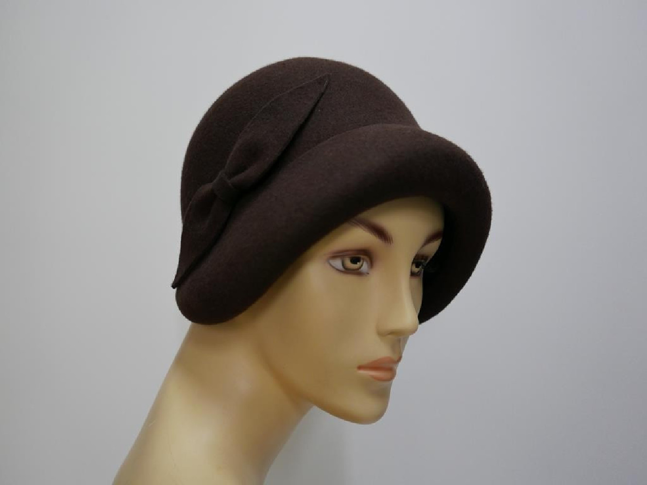 Gina brązowa kapeluszo czapka Vintage 53-56 cm