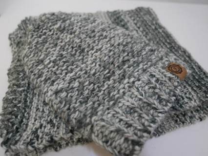 Szary melanż czapka i szal