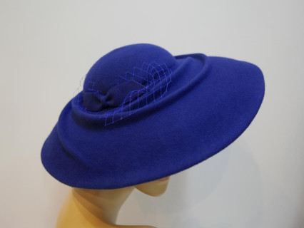 Coco szafirowy kapelusz dysk filcowy