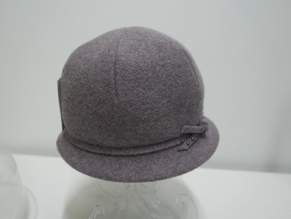 Wrzosowy kapelusz czapka tkanina do 58 cm regulowany