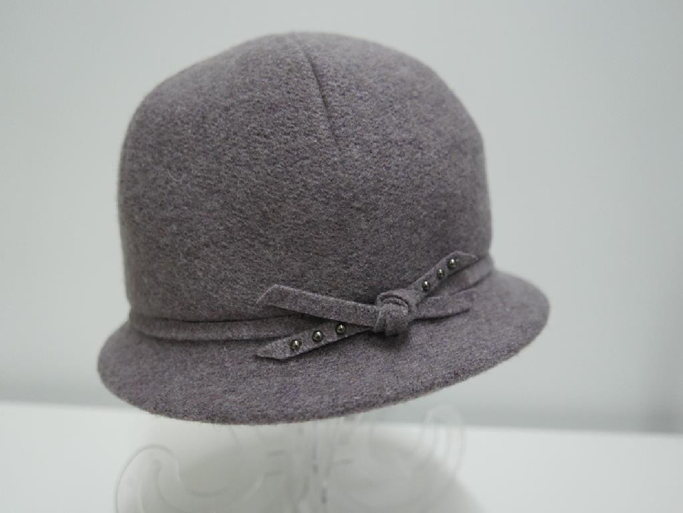 Wrzosowy kapelusz czapka tkanina do 58 cm regulowany