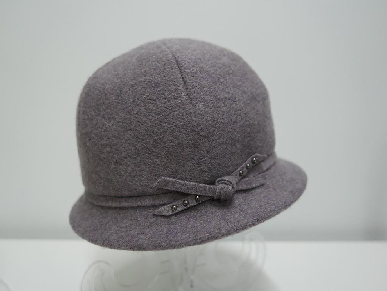 Wrzosowy kapelusz czapka tkanina do 58 cm regulowany