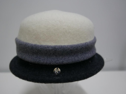 Szary kapelusz dzianina wełniana 55-57 cm