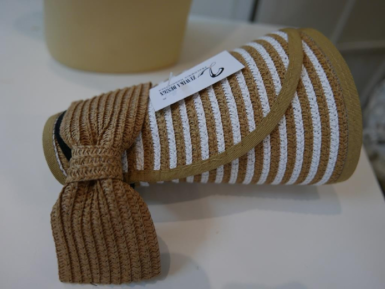 Rondo krem jasny brąz słomka regulowany