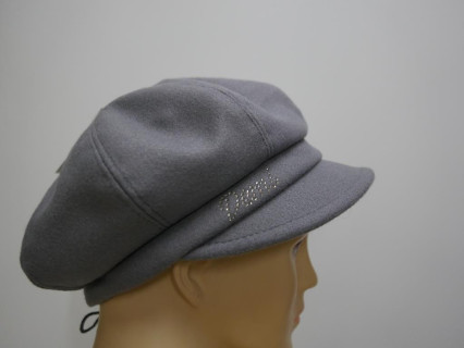 Szary kaszkiet tkanina do 58 cm regulowany