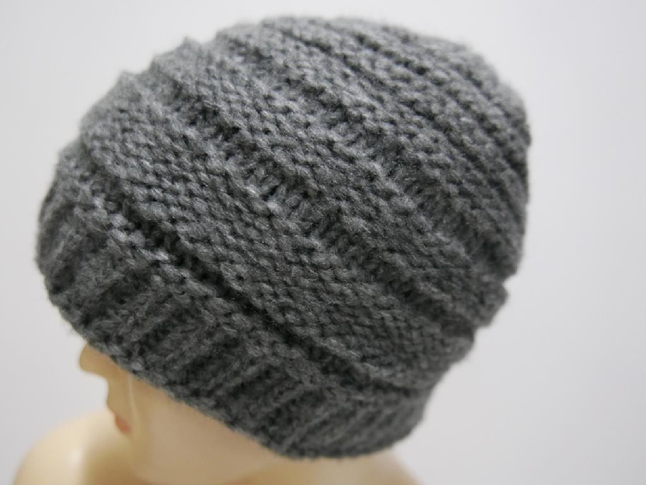 Stalowa czapka wełniana