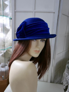 Adrianna szafirowy kapelusz 55-58 cm