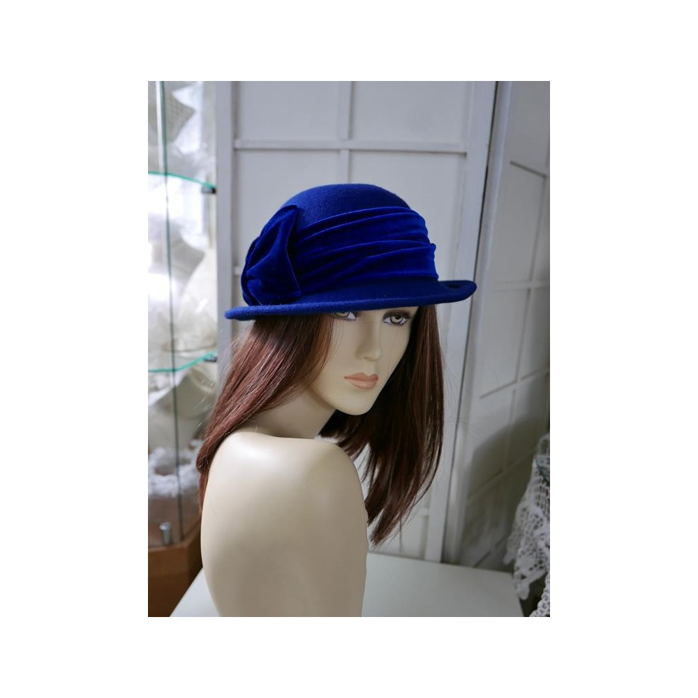 Adrianna szafirowy kapelusz 55-58 cm