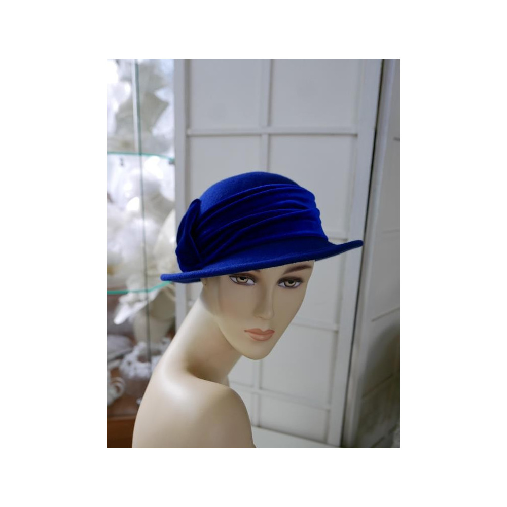 Adrianna szafirowy kapelusz 55-58 cm