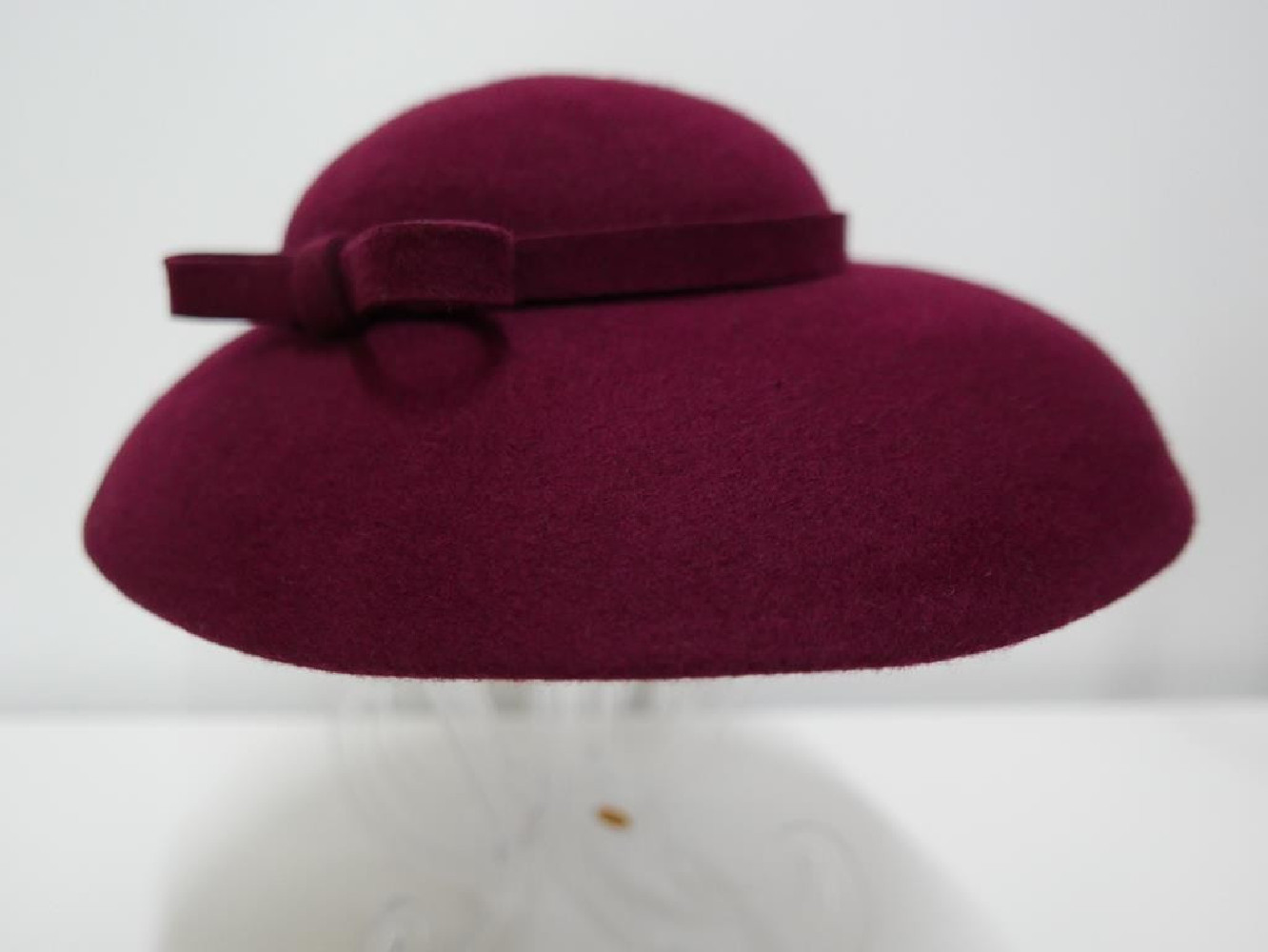 Ingrid wiśniowy kapelusz klosz - retro