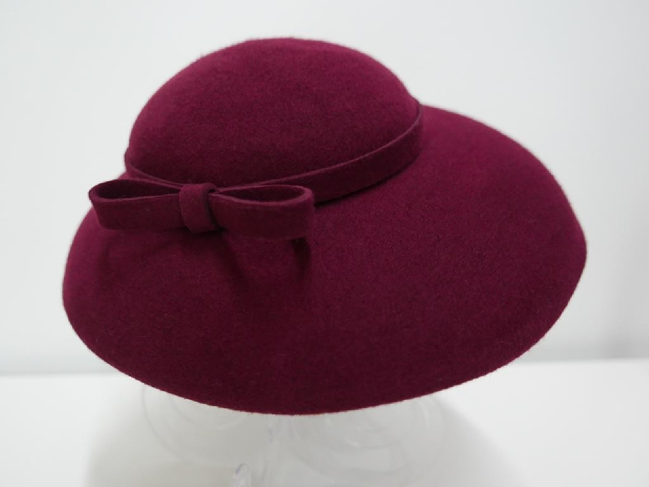 Ingrid wiśniowy kapelusz klosz - retro