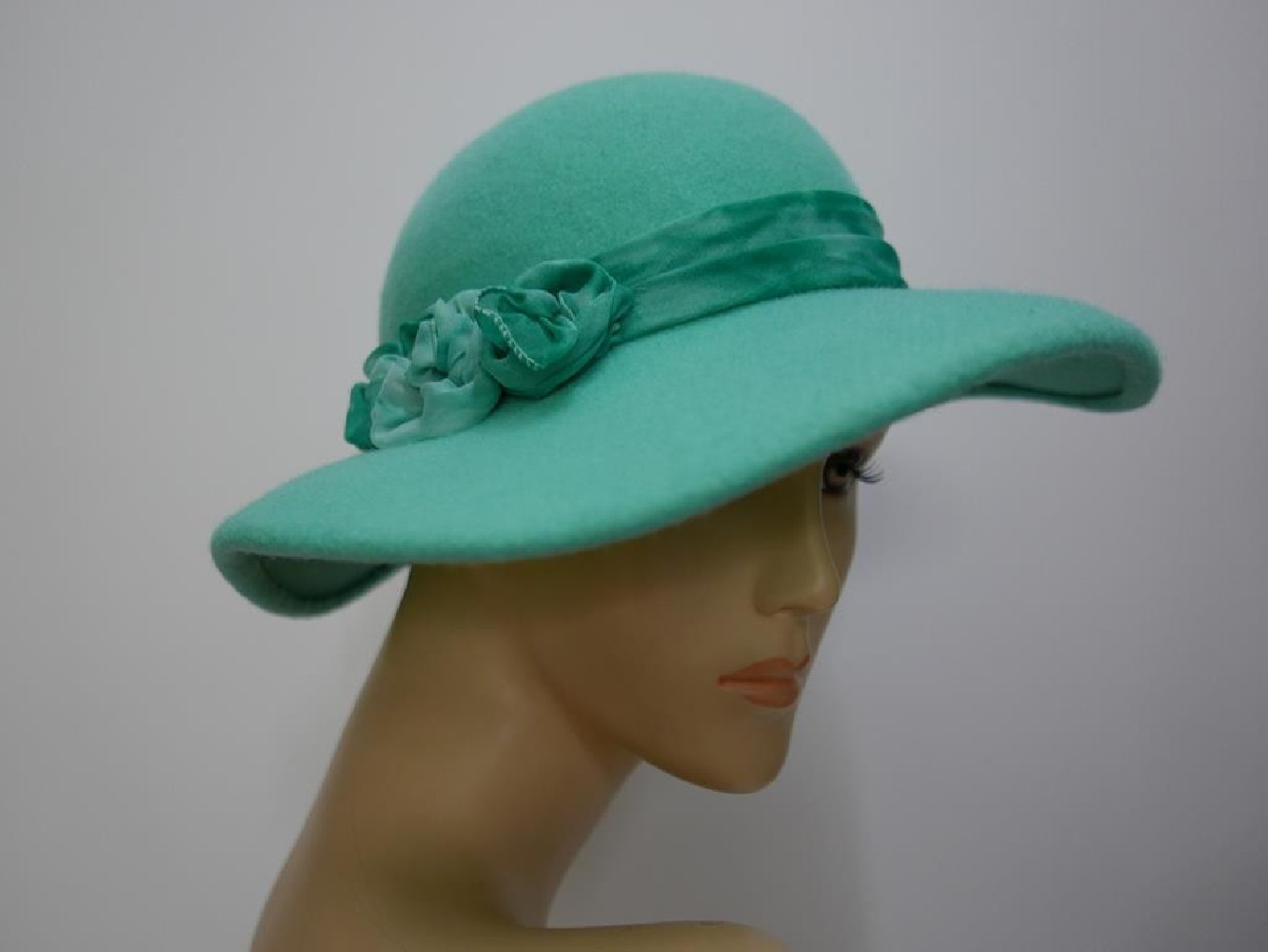 Viva mietowy kapelusz filcowy-54-56 cm