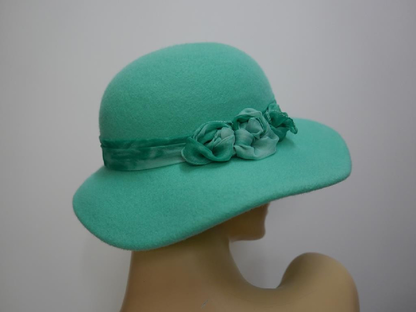 Viva mietowy kapelusz filcowy-54-56 cm