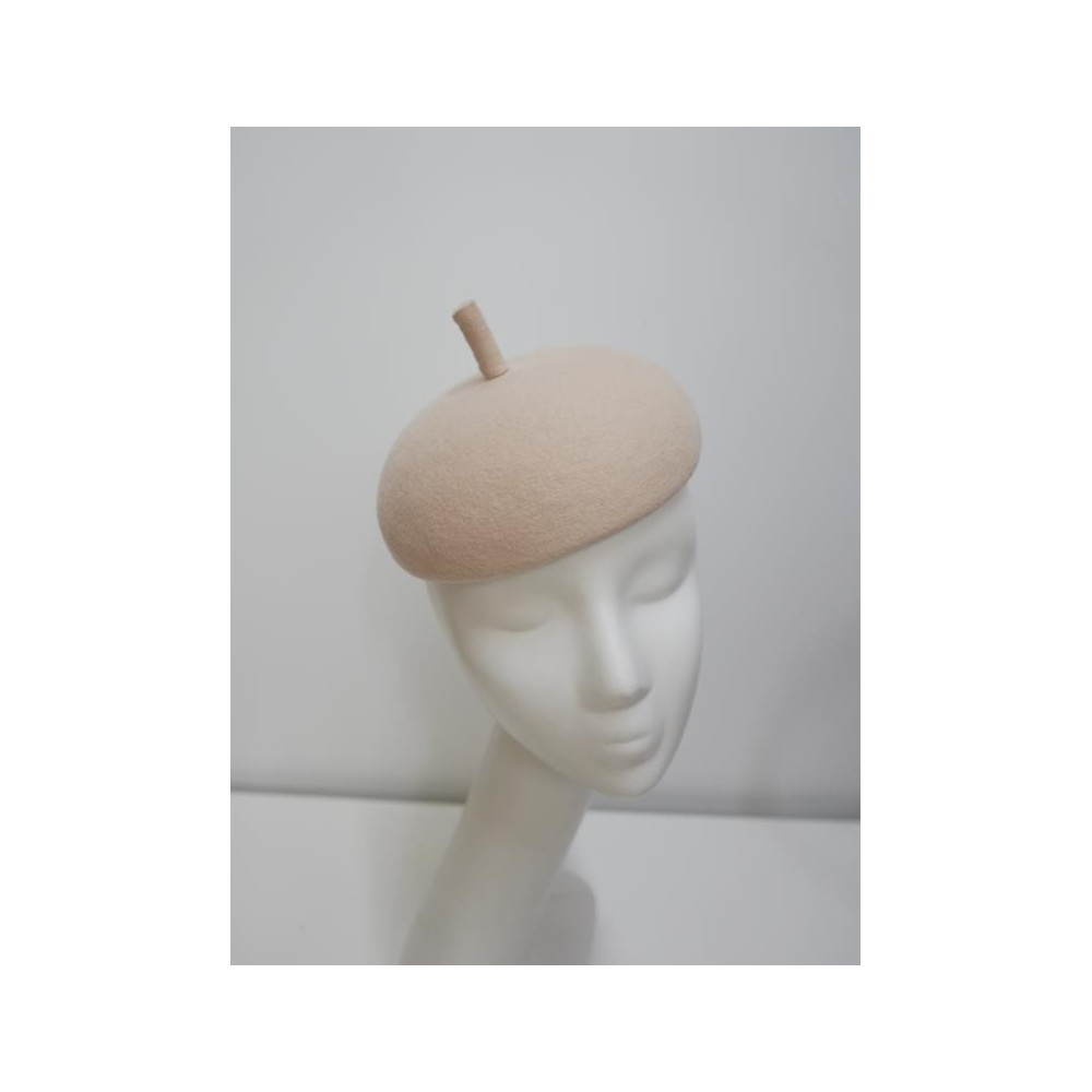 Orion beżowy  mini beret filcowy