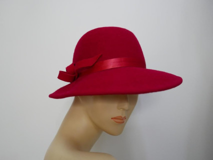 Antonio czerwony kapelusz filc 54-57 cm