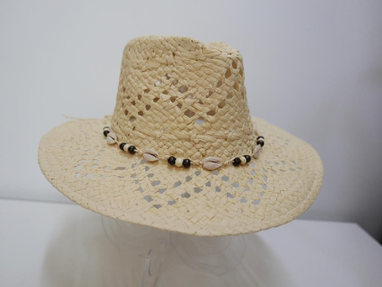 Fedora beżowy męski letni  kapelusz do 57 cm regulowany