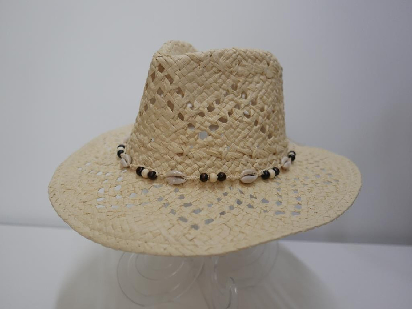 Fedora beżowy męski letni  kapelusz do 57 cm regulowany