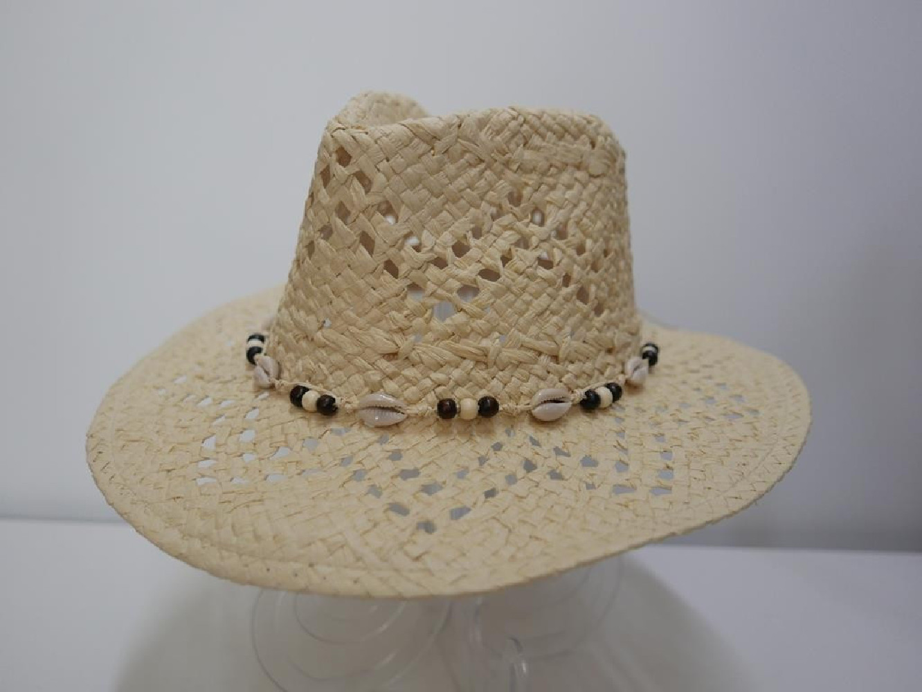 Fedora beżowy męski letni  kapelusz do 57 cm regulowany