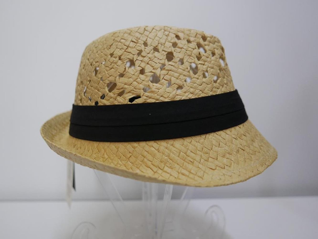 Trilby beżowy męski letni  kapelusz do 57 cm regulowany