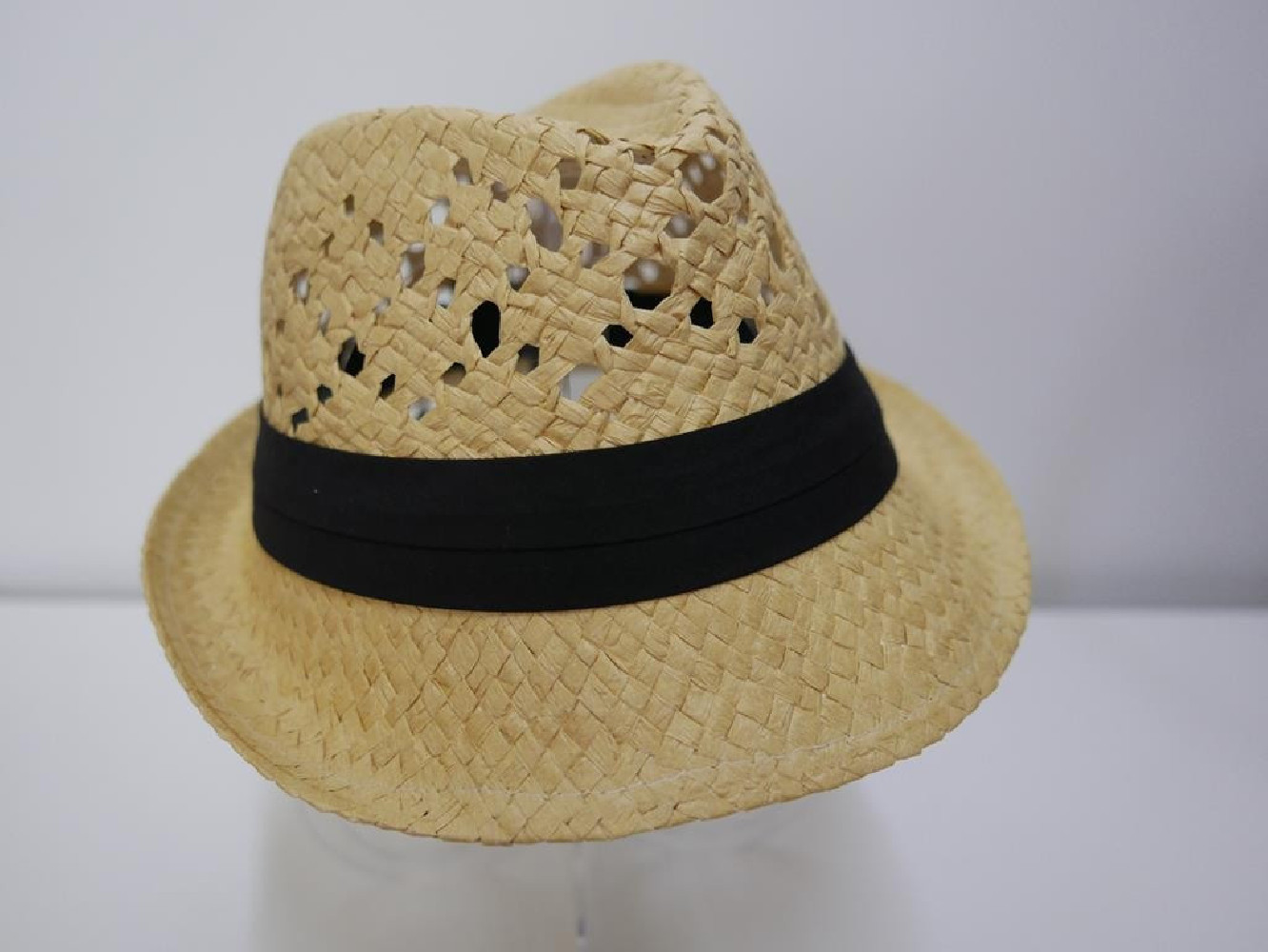 Trilby beżowy męski letni  kapelusz do 57 cm regulowany