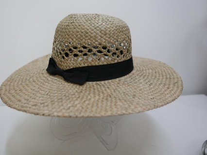 Beżowy słomkowy letni  kapelusz do 57cm