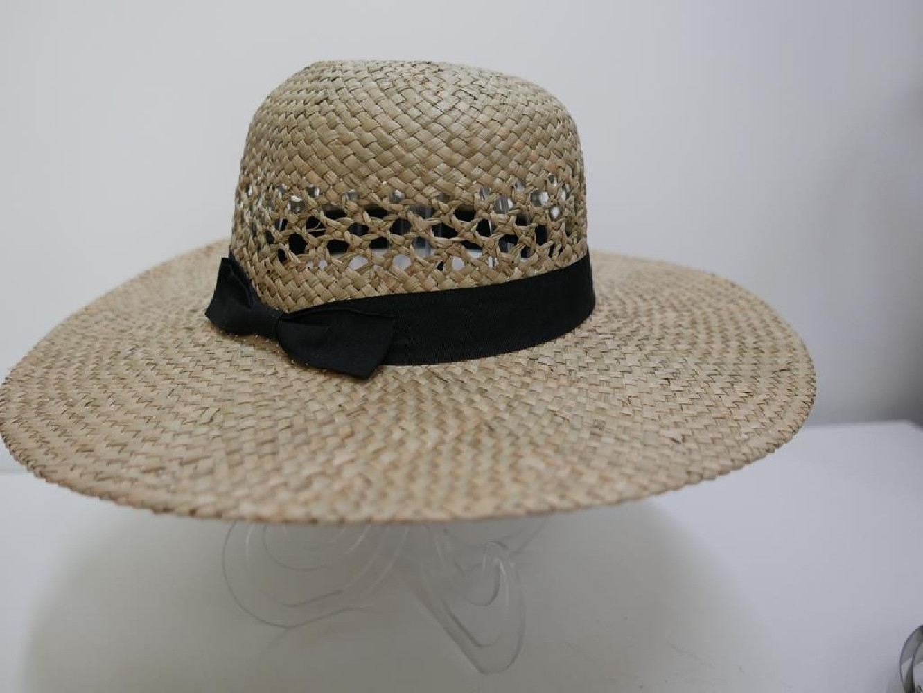 Beżowy słomkowy letni  kapelusz do 57cm