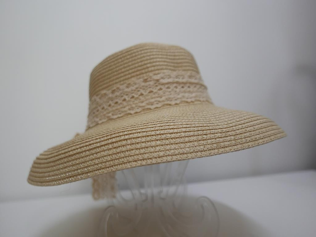 Słomkowy beżowy letni  kapelusz Audrey do 58 cm