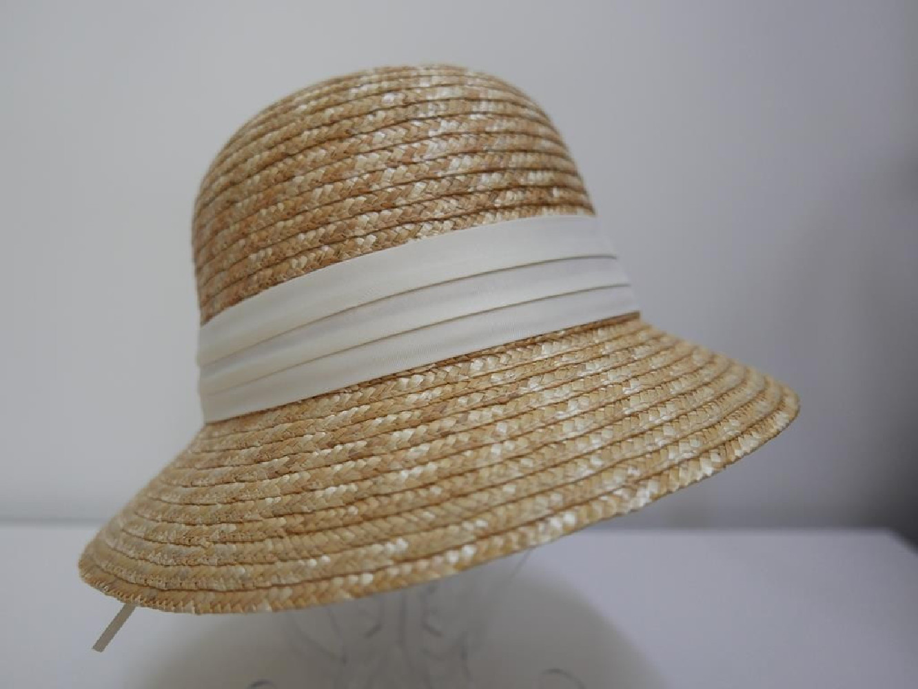 Kapelusz klosz małe rondo słomka ryżowa do 57  cm