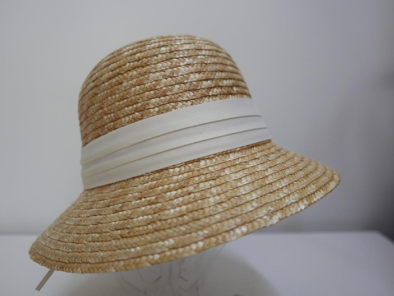 Kapelusz klosz małe rondo słomka ryżowa do 57  cm