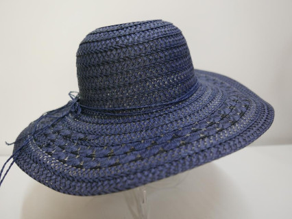 Granatowy słomkowy letni  kapelusz 57-58cm