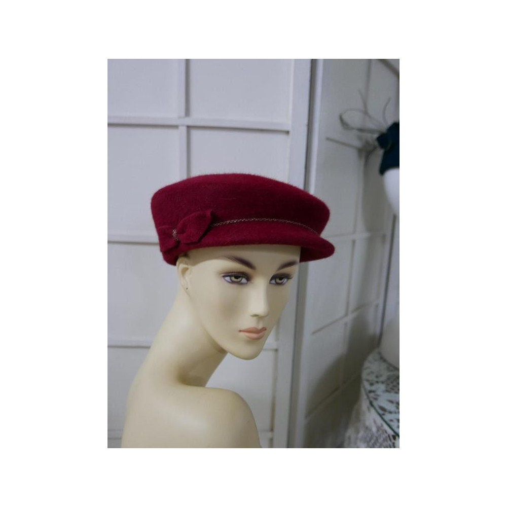 Maciejka ceglasta czapka maciejówka 53-57 cm