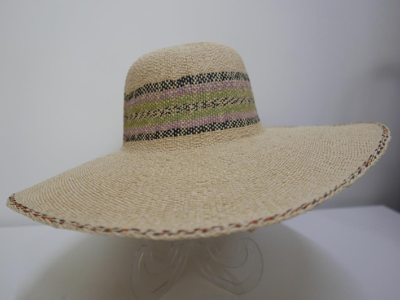Kapelusz letni z duzym rondem do 57-58 cm