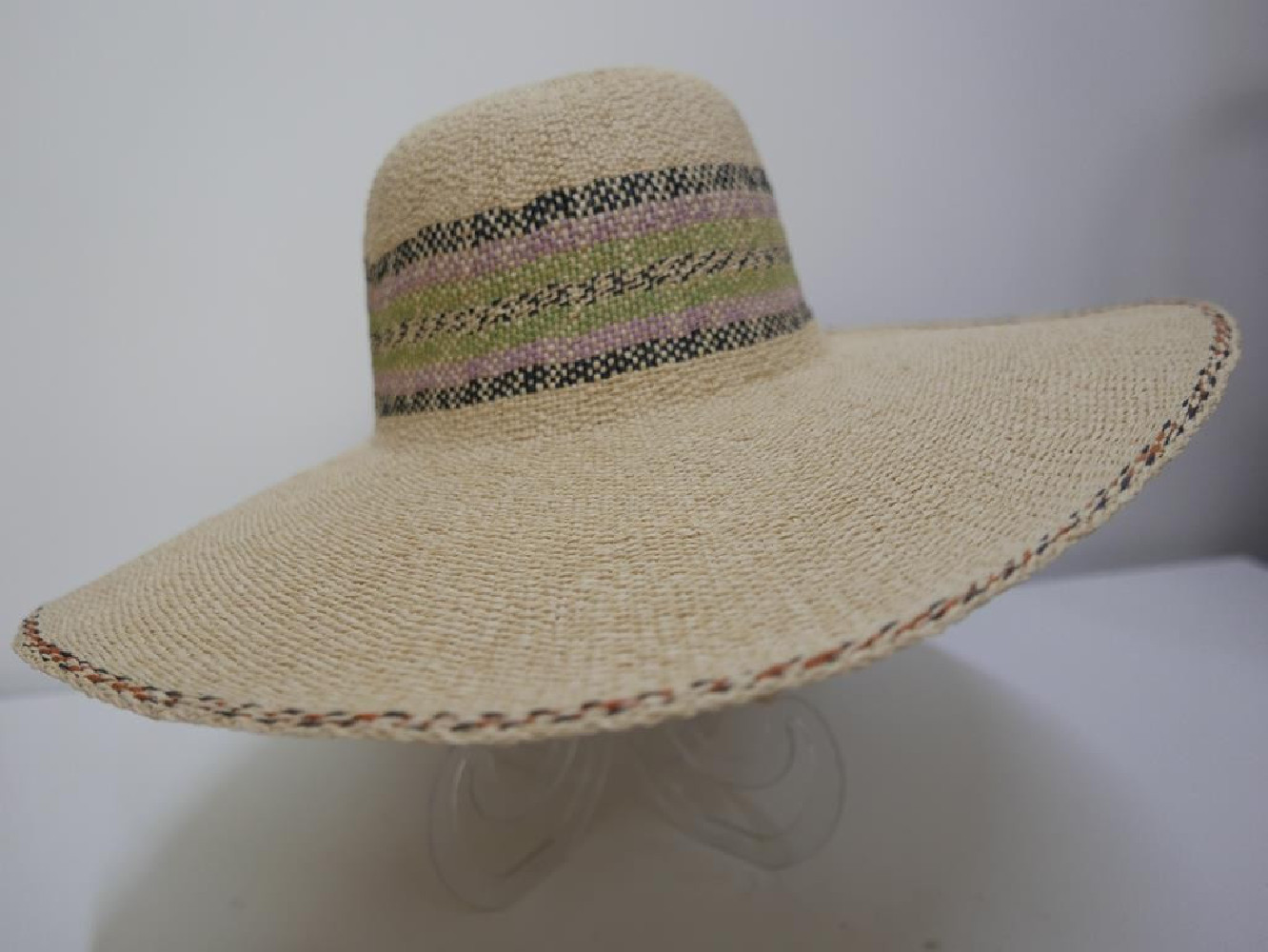 Kapelusz letni z duzym rondem do 57-58 cm