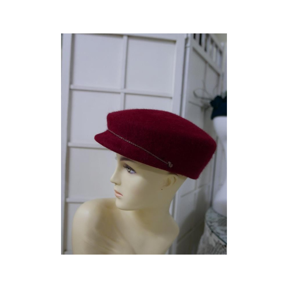 Maciejka ceglasta czapka maciejówka 53-57 cm