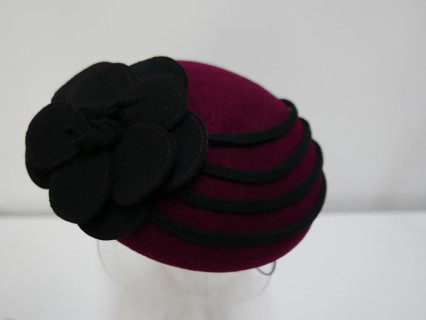 Ismena- mini toczek bordowo czarny