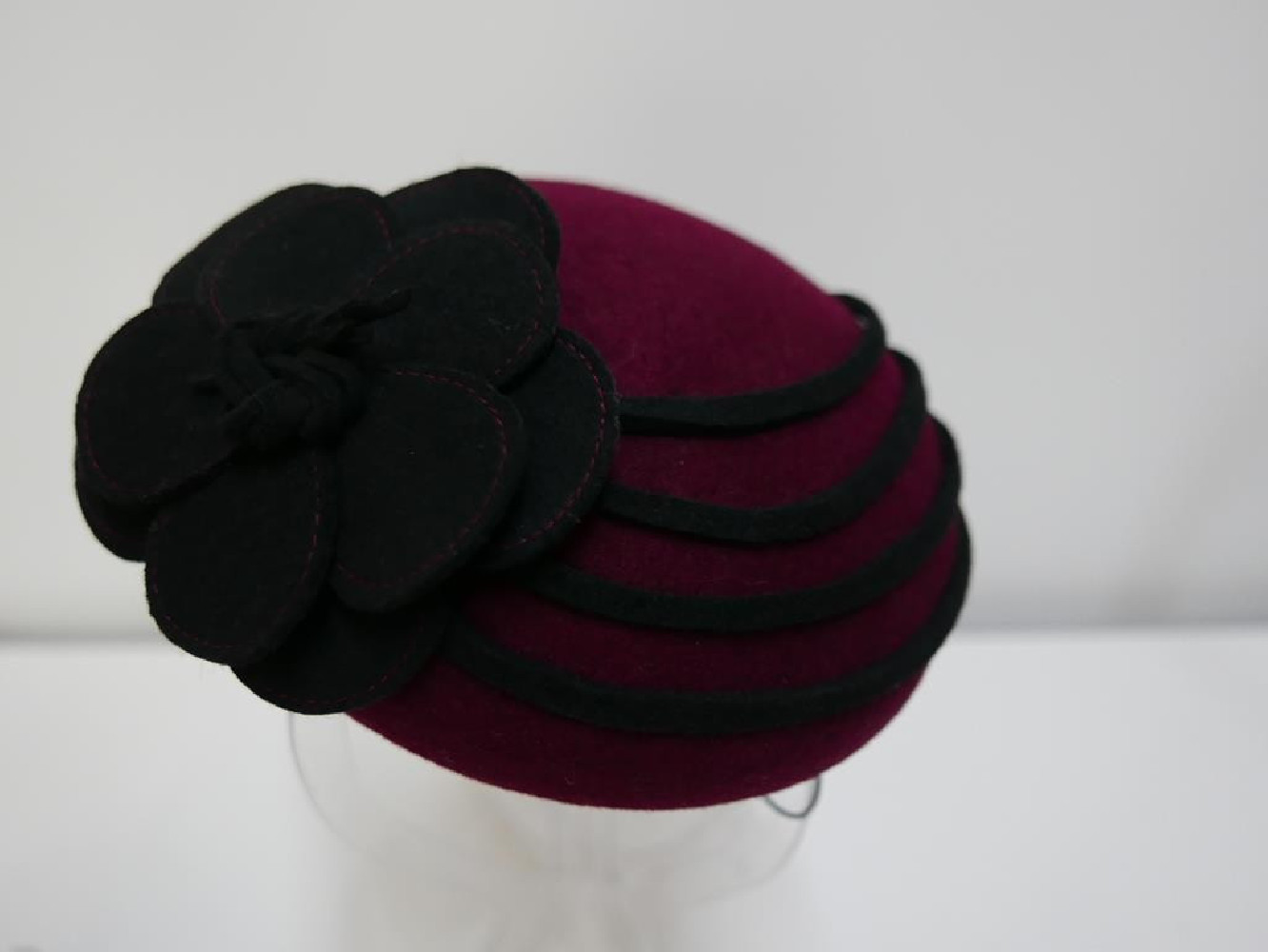 Ismena- mini toczek bordowo czarny