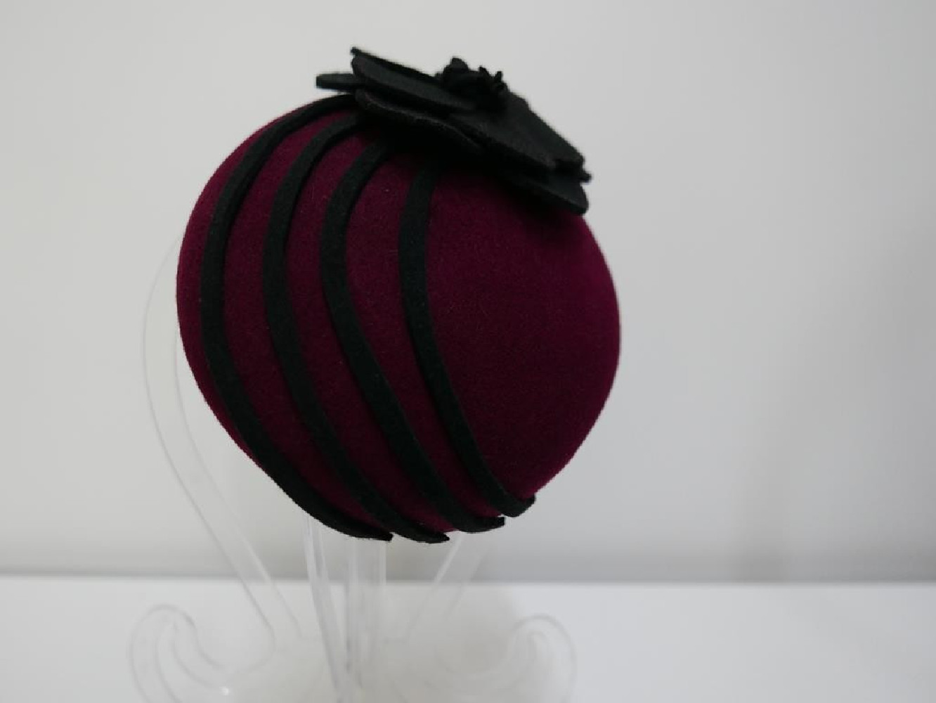 Ismena- mini toczek bordowo czarny