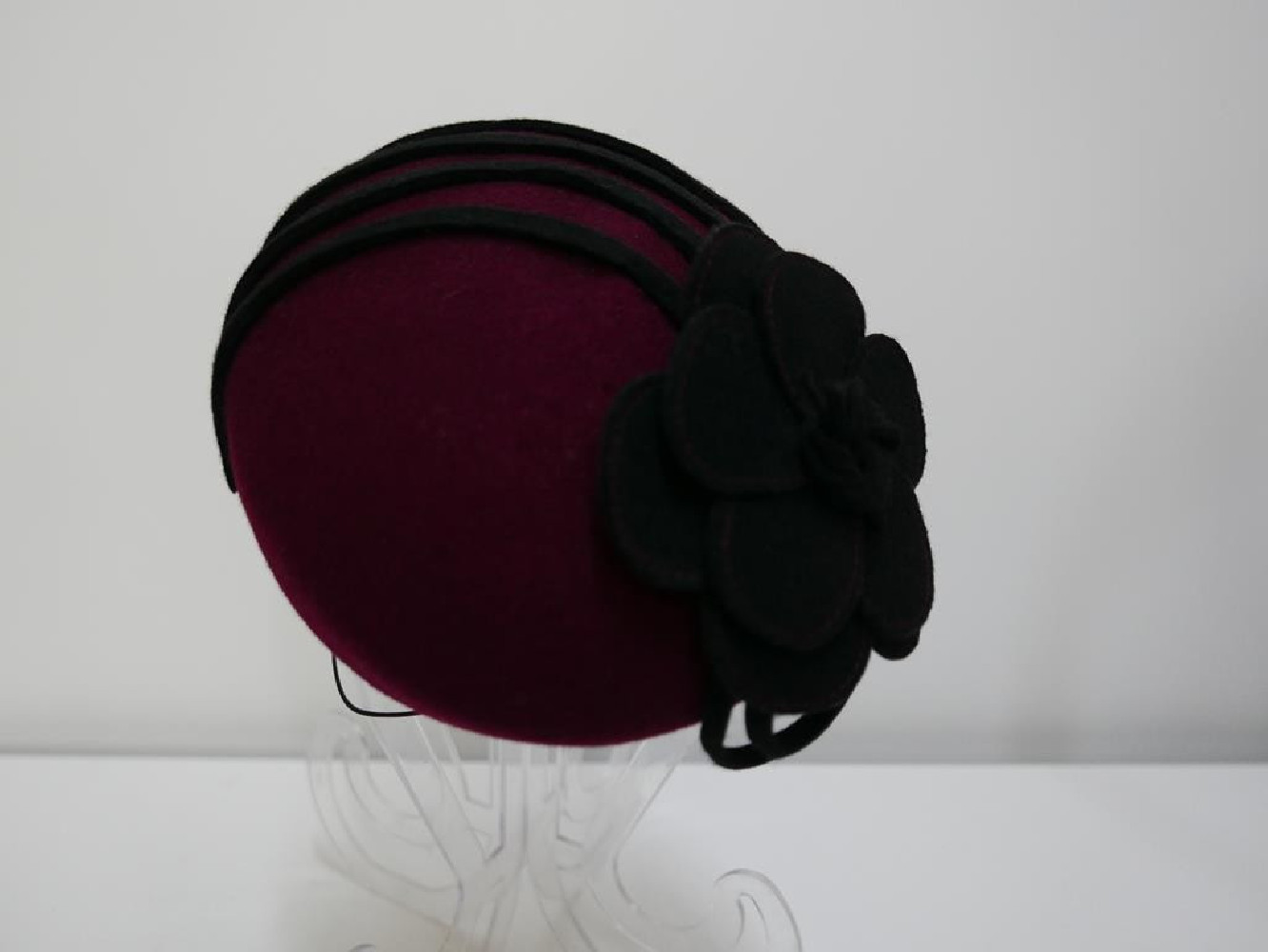 Ismena- mini toczek bordowo czarny