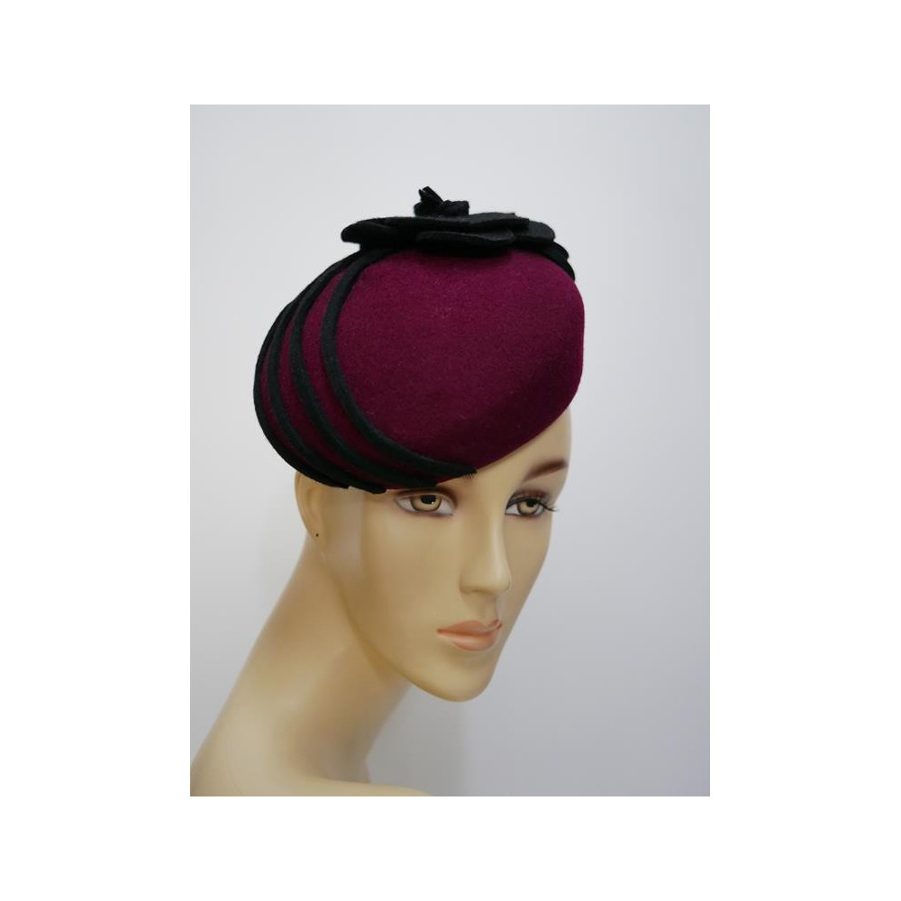 Ismena- mini toczek bordowo czarny