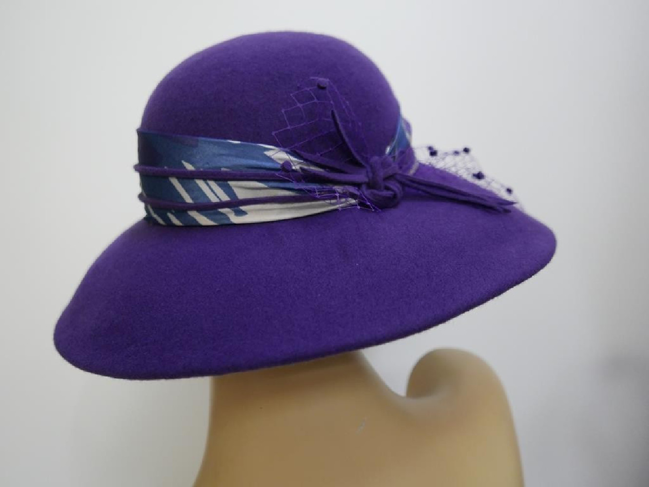 Vegas fioletowy kapelusz z dużym rondem -54-57 cm
