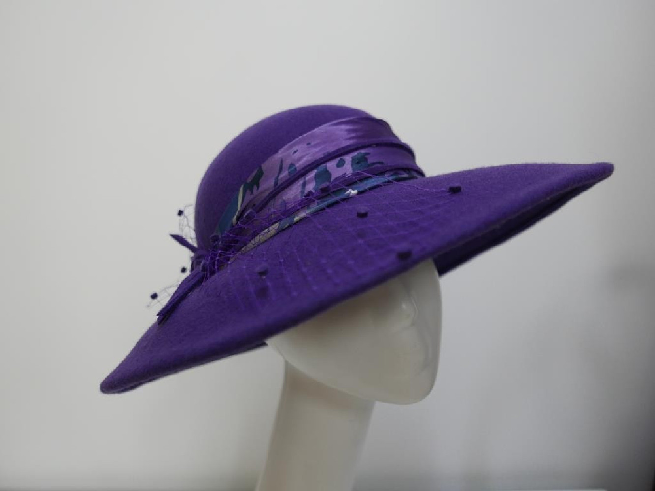 Vegas fioletowy kapelusz z dużym rondem -54-57 cm