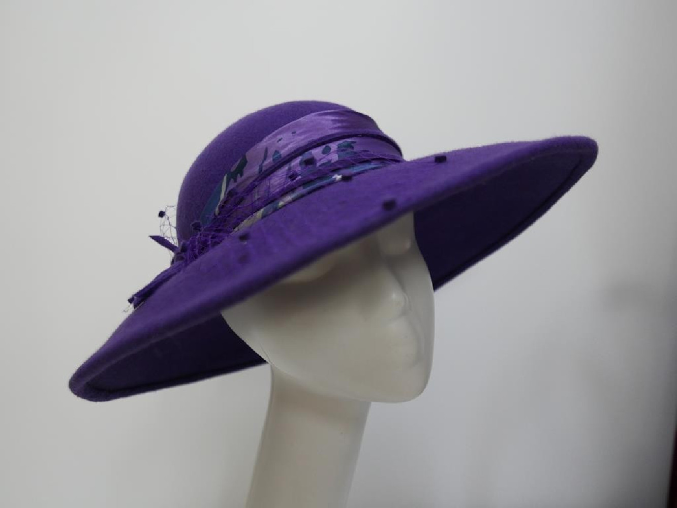 Vegas fioletowy kapelusz z dużym rondem -54-57 cm