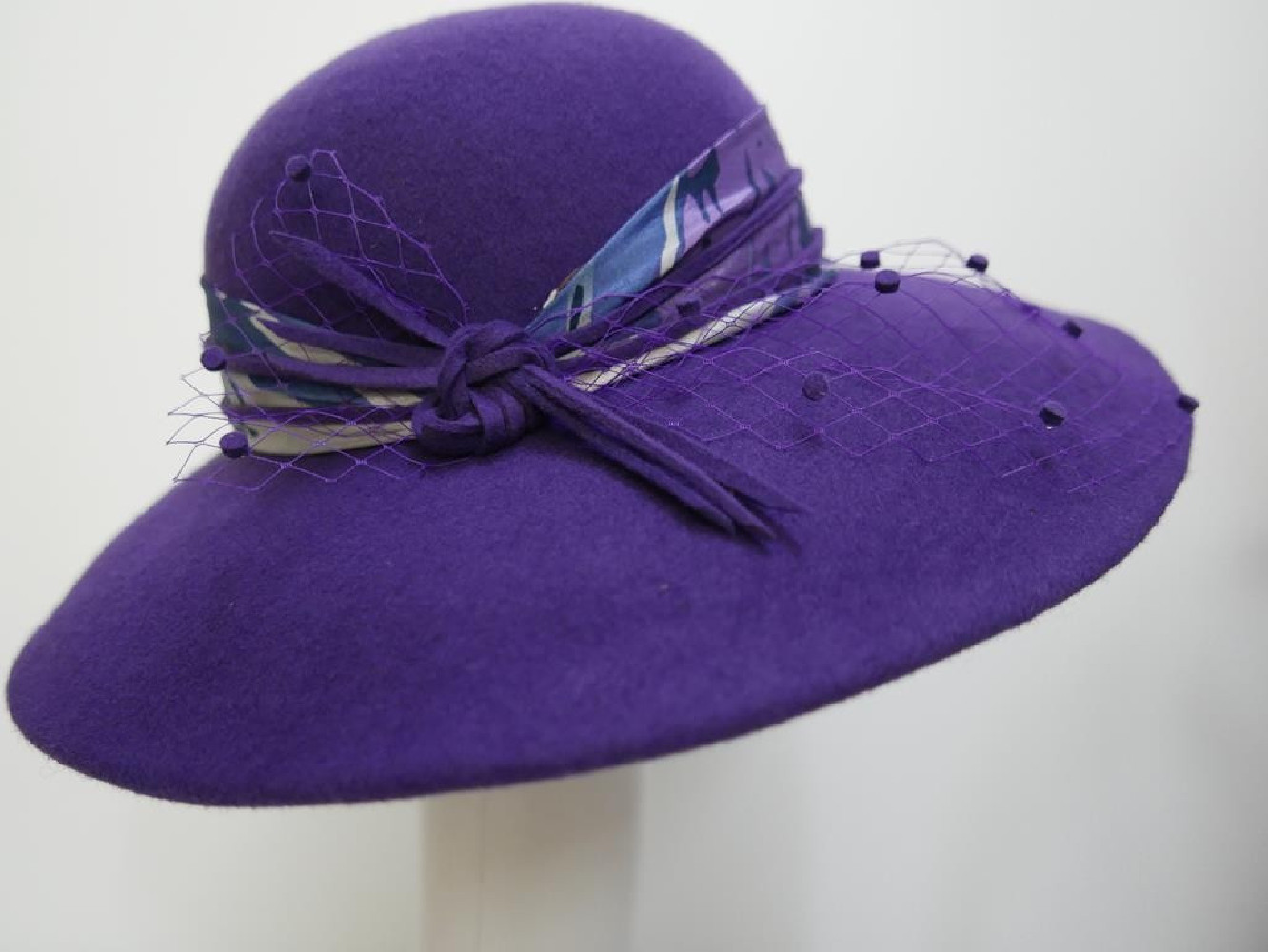 Vegas fioletowy kapelusz z dużym rondem -54-57 cm
