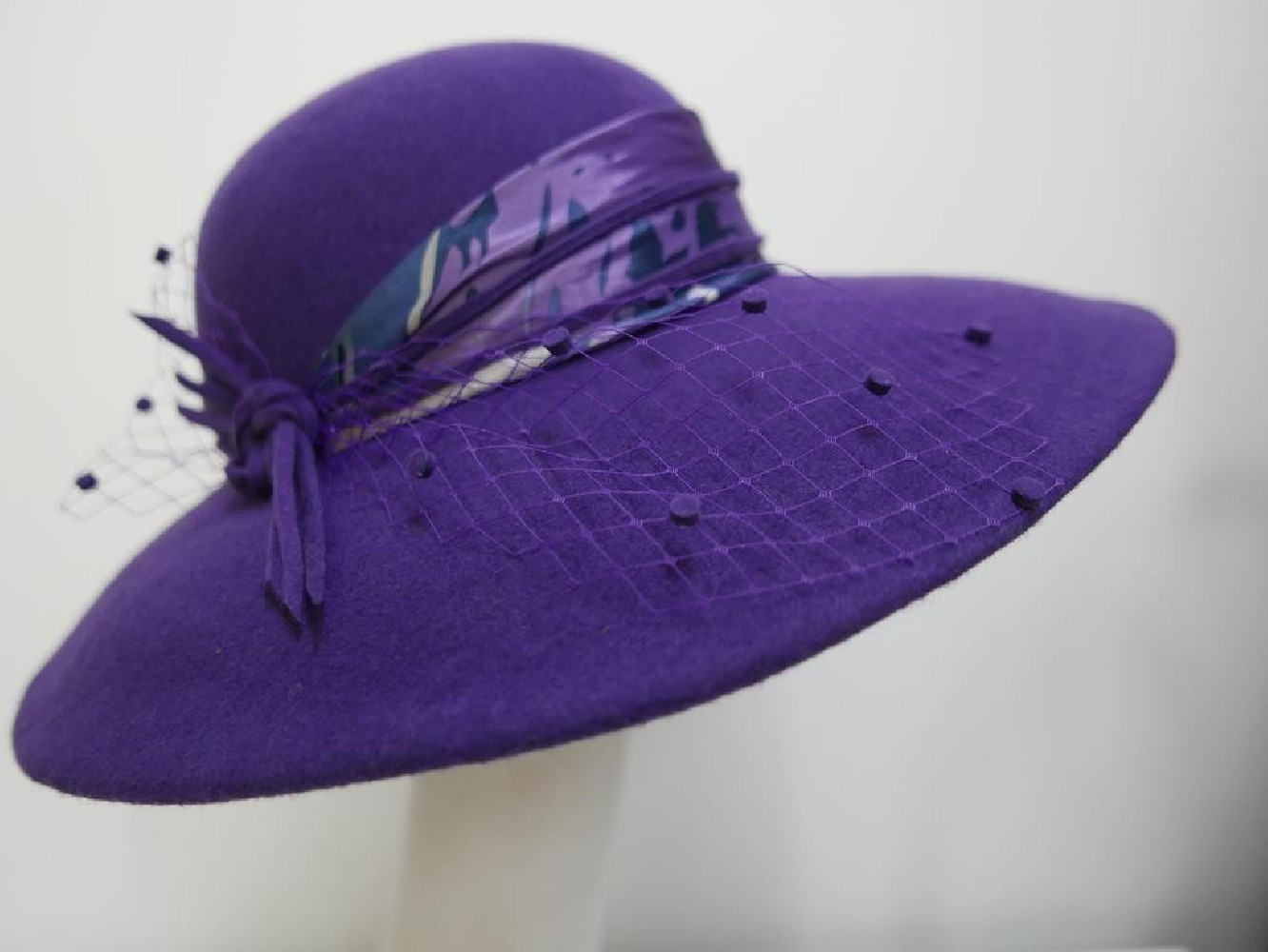 Vegas fioletowy kapelusz z dużym rondem -54-57 cm