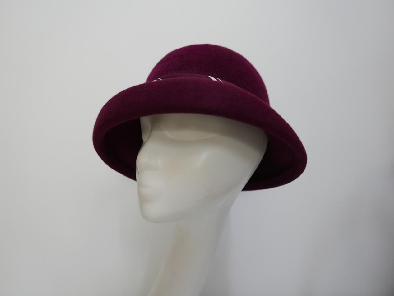 Marika wiśniowy kapelusz welurowy 53-55 cm